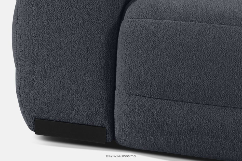BLUME Modernes Ecksofa aus Chenille-Stoff rechts graphit graphit - Foto 15