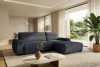 BLUME Modernes Ecksofa aus Chenille-Stoff rechts graphit graphit - Foto 17