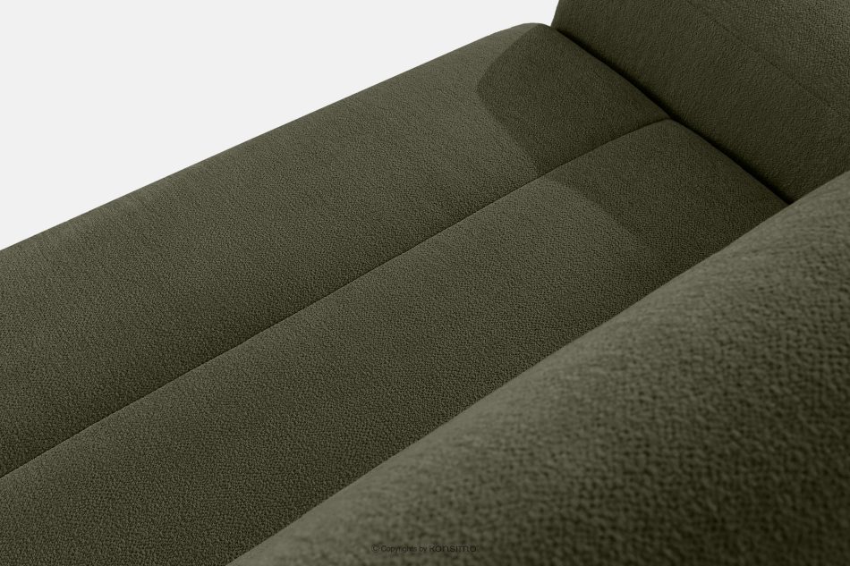 BLUME Modernes Ecksofa aus Chenille-Stoff rechts dunkelgrün dunkelgrün - Foto 5