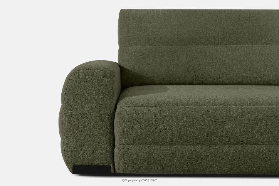 BLUME Modernes Ecksofa aus Chenille-Stoff rechts dunkelgrün dunkelgrün - Foto 6