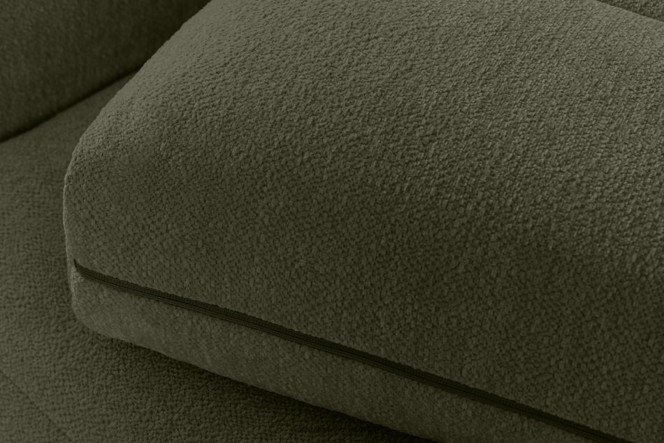 BLUME Modernes Ecksofa aus Chenille-Stoff rechts dunkelgrün dunkelgrün - Foto 8
