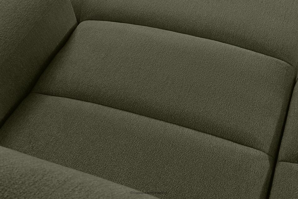 BLUME Modernes Ecksofa aus Chenille-Stoff rechts dunkelgrün dunkelgrün - Foto 9