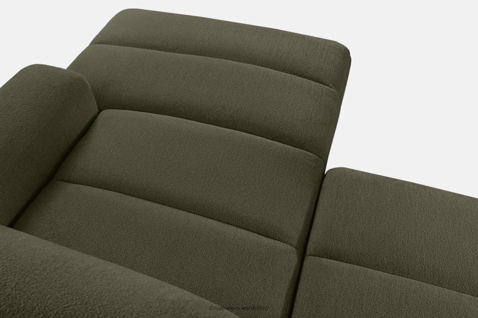 BLUME Modernes Ecksofa aus Chenille-Stoff rechts dunkelgrün dunkelgrün - Foto 10
