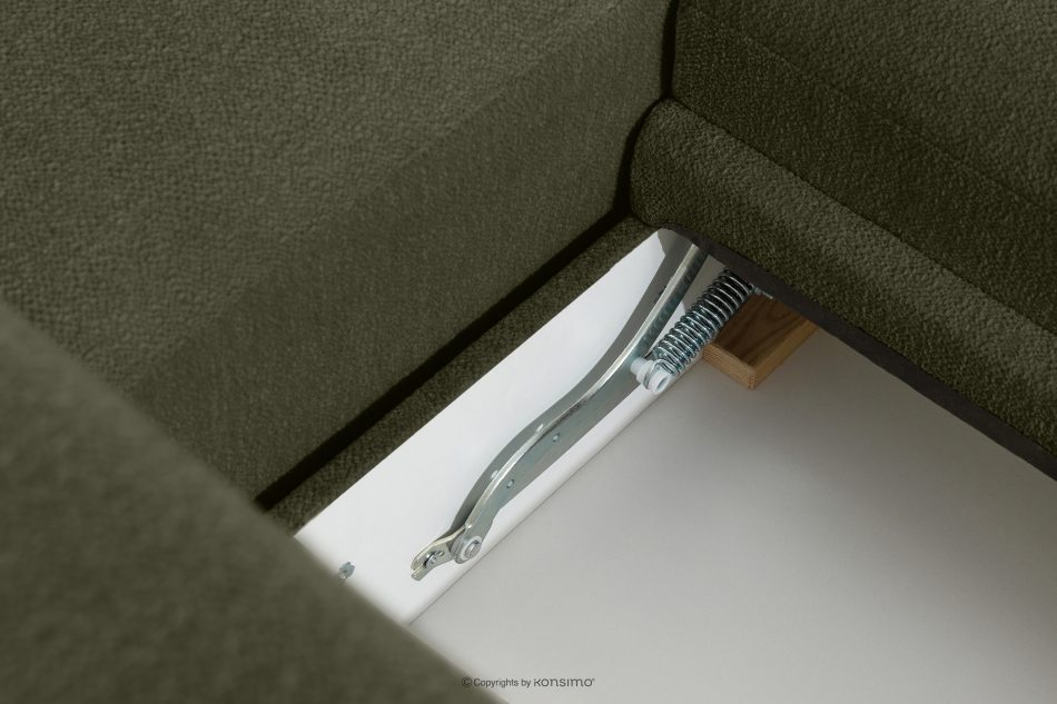 BLUME Modernes Ecksofa aus Chenille-Stoff rechts dunkelgrün dunkelgrün - Foto 14