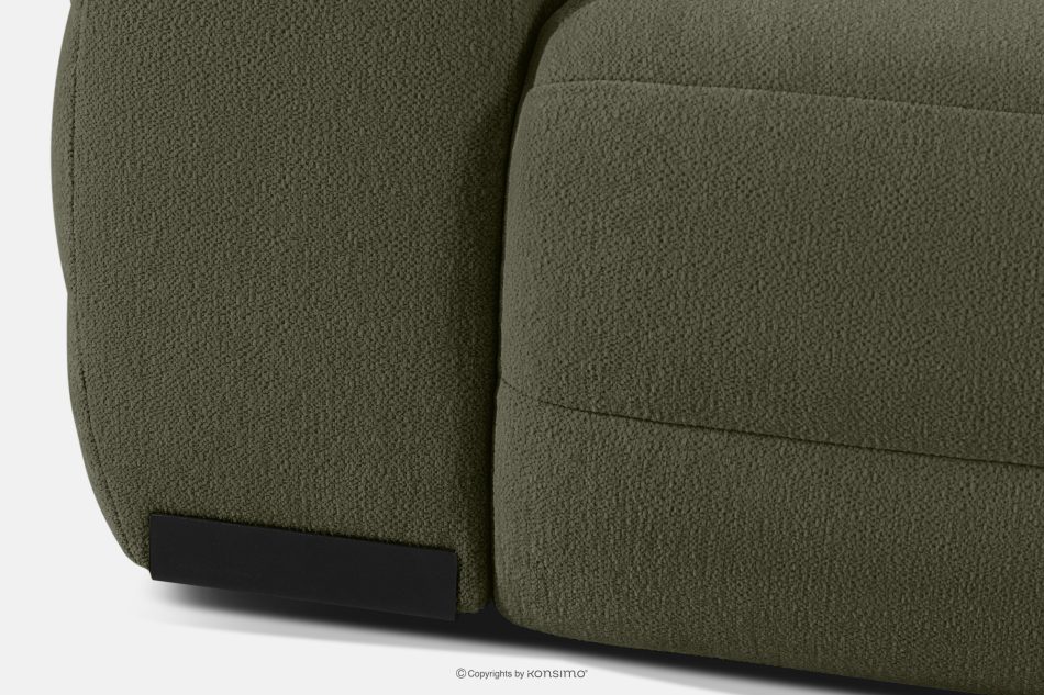 BLUME Modernes Ecksofa aus Chenille-Stoff rechts dunkelgrün dunkelgrün - Foto 15
