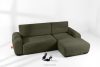 BLUME Modernes Ecksofa aus Chenille-Stoff rechts dunkelgrün dunkelgrün - Foto 2