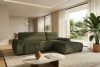BLUME Modernes Ecksofa aus Chenille-Stoff rechts dunkelgrün dunkelgrün - Foto 17