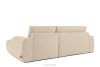 BLUME Modernes Ecksofa aus Chenille-Stoff rechts cremefarben cremefarbe - Foto 4