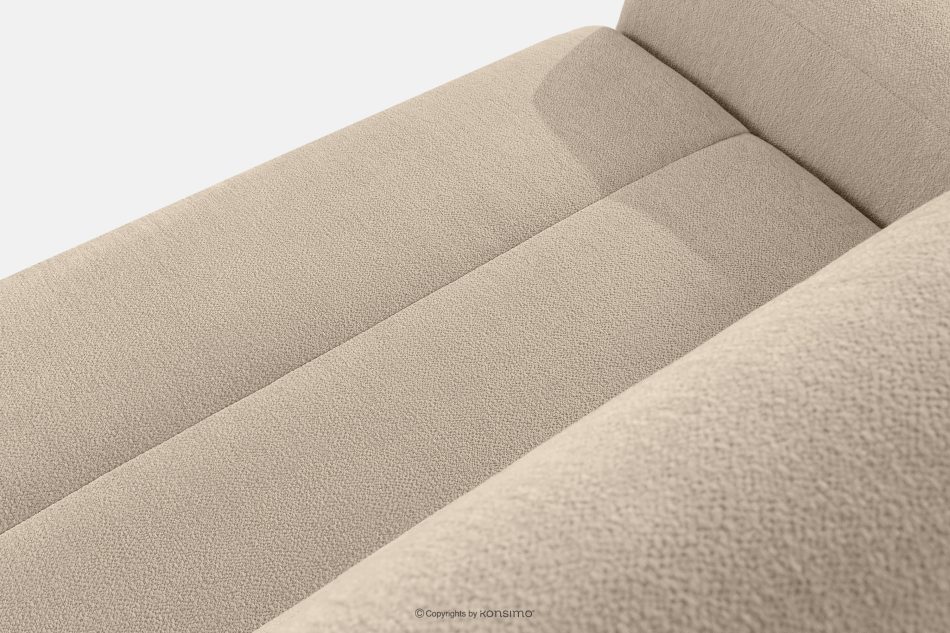 BLUME Modernes Ecksofa aus Chenille-Stoff rechts cremefarben cremefarbe - Foto 5
