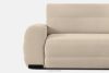 BLUME Modernes Ecksofa aus Chenille-Stoff rechts cremefarben cremefarbe - Foto 7