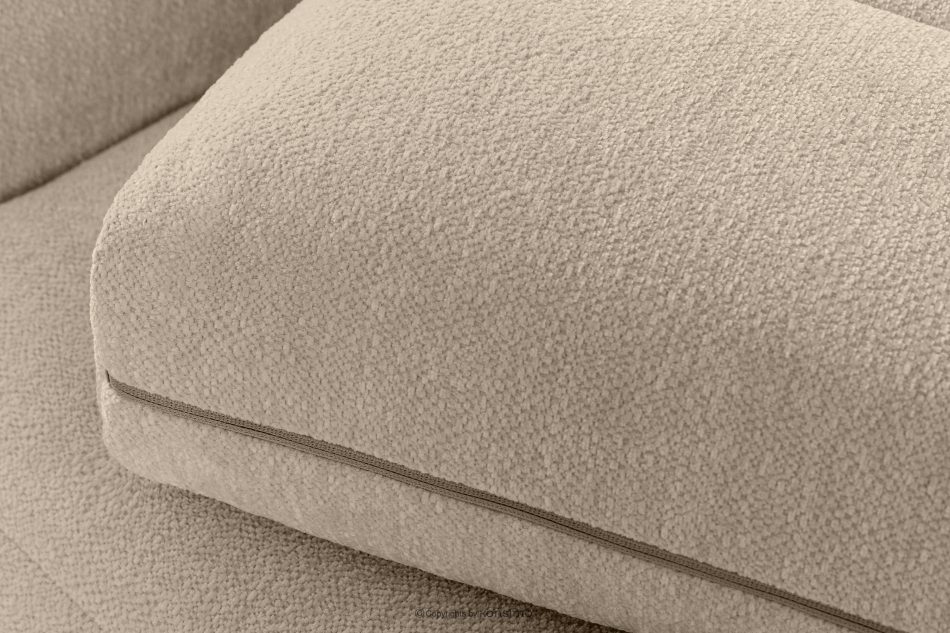 BLUME Modernes Ecksofa aus Chenille-Stoff rechts cremefarben cremefarbe - Foto 8