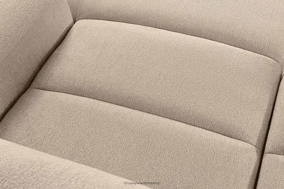 BLUME Modernes Ecksofa aus Chenille-Stoff rechts cremefarben cremefarbe - Foto 9
