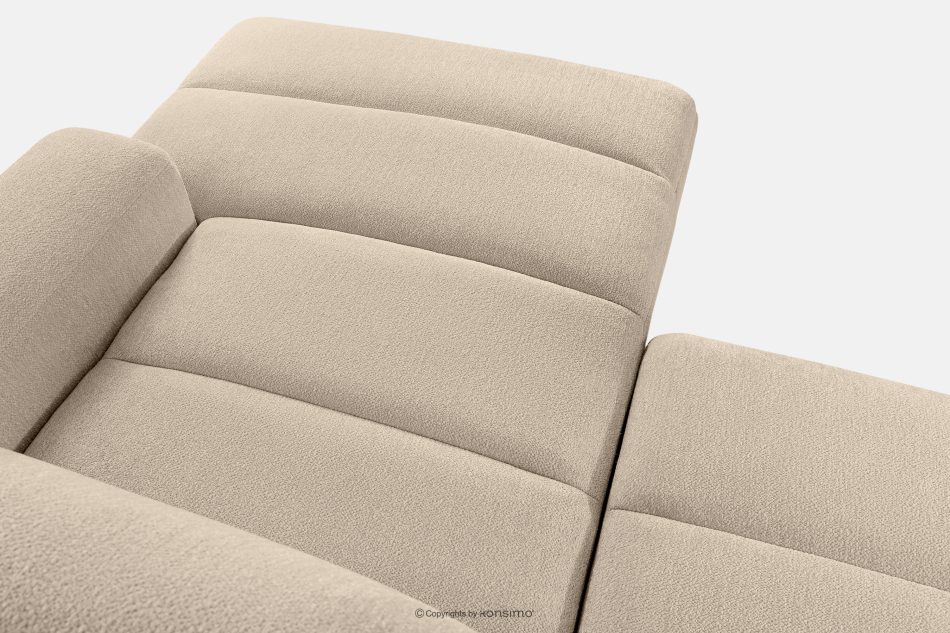 BLUME Modernes Ecksofa aus Chenille-Stoff rechts cremefarben cremefarbe - Foto 10