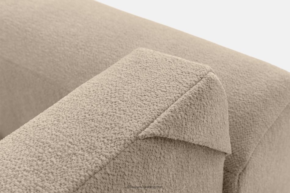 BLUME Modernes Ecksofa aus Chenille-Stoff rechts cremefarben cremefarbe - Foto 11