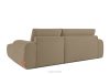 BLUME Modernes Ecksofa aus Chenille-Stoff rechts dunkelbeige dunkelbeige - Foto 4