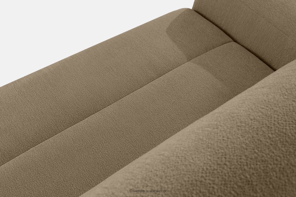 BLUME Modernes Ecksofa aus Chenille-Stoff rechts dunkelbeige dunkelbeige - Foto 5
