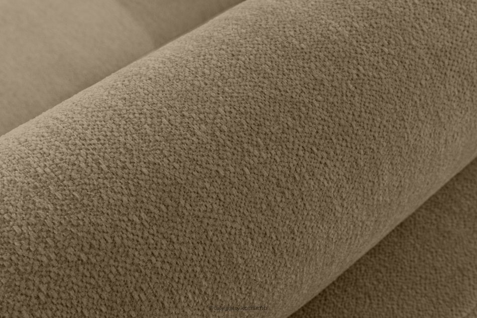 BLUME Modernes Ecksofa aus Chenille-Stoff rechts dunkelbeige dunkelbeige - Foto 7