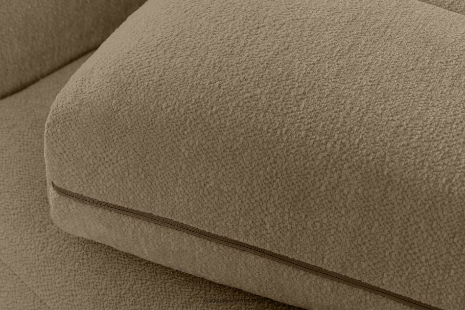 BLUME Modernes Ecksofa aus Chenille-Stoff rechts dunkelbeige dunkelbeige - Foto 8