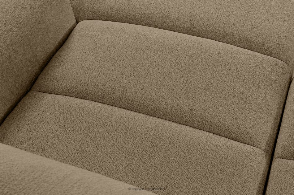 BLUME Modernes Ecksofa aus Chenille-Stoff rechts dunkelbeige dunkelbeige - Foto 9