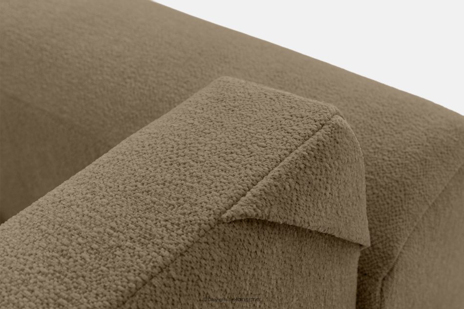 BLUME Modernes Ecksofa aus Chenille-Stoff rechts dunkelbeige dunkelbeige - Foto 11