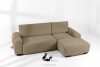 BLUME Modernes Ecksofa aus Chenille-Stoff rechts dunkelbeige dunkelbeige - Foto 2