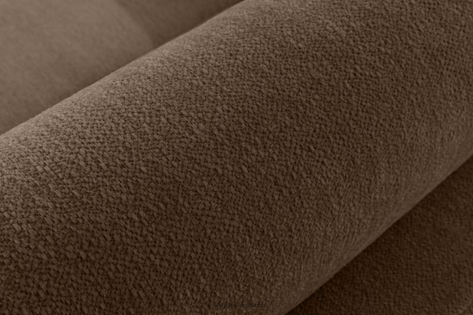 BLUME Modernes Ecksofa aus Chenille-Stoff rechts braun braun - Foto 7