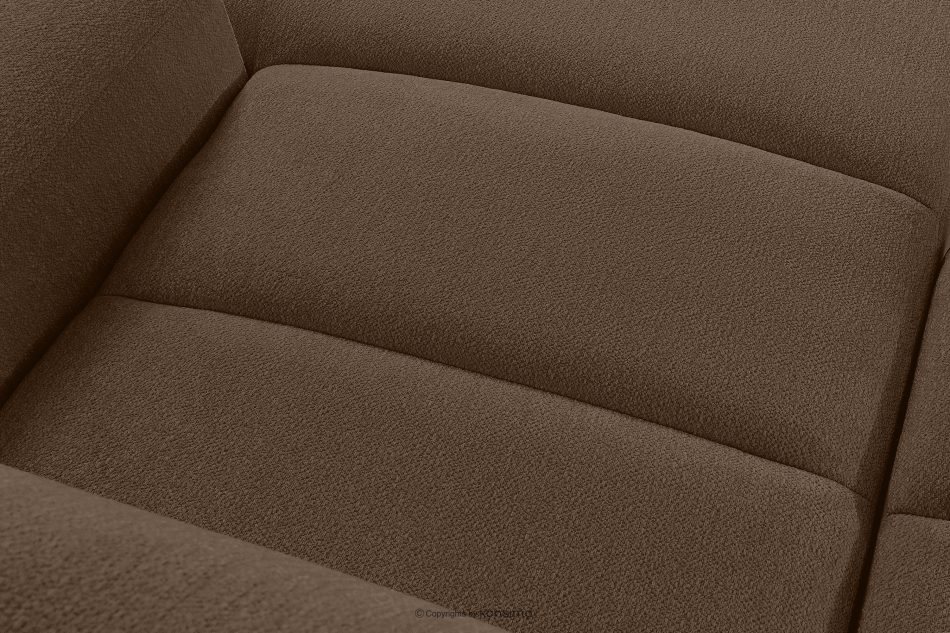 BLUME Modernes Ecksofa aus Chenille-Stoff rechts braun braun - Foto 9