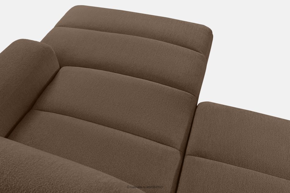 BLUME Modernes Ecksofa aus Chenille-Stoff rechts braun braun - Foto 10