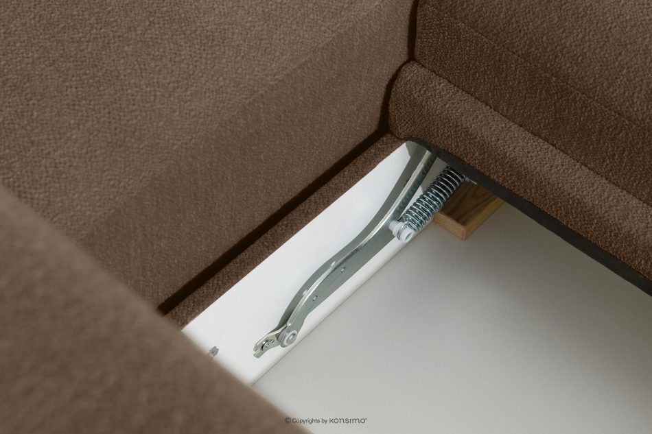 BLUME Modernes Ecksofa aus Chenille-Stoff rechts braun braun - Foto 14