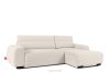 BLUME Modernes Ecksofa aus Chenille-Stoff rechts ecru ecru - Foto 3