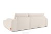 BLUME Modernes Ecksofa aus Chenille-Stoff rechts ecru ecru - Foto 4