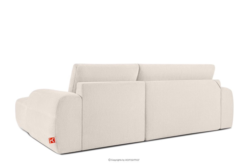 BLUME Modernes Ecksofa aus Chenille-Stoff rechts ecru ecru - Foto 3