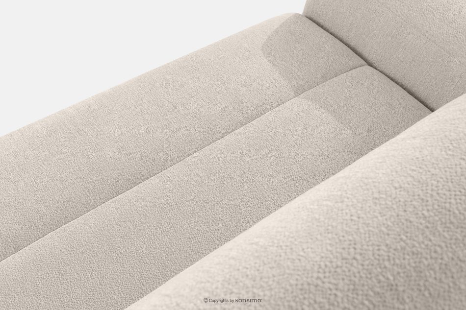 BLUME Modernes Ecksofa aus Chenille-Stoff rechts ecru ecru - Foto 5
