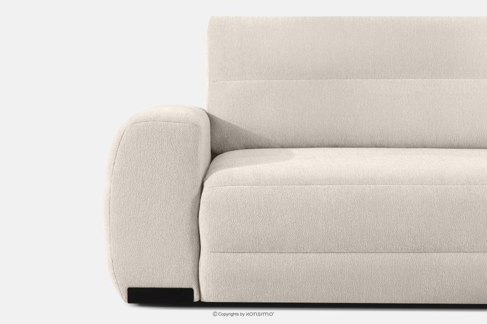BLUME Modernes Ecksofa aus Chenille-Stoff rechts ecru ecru - Foto 6