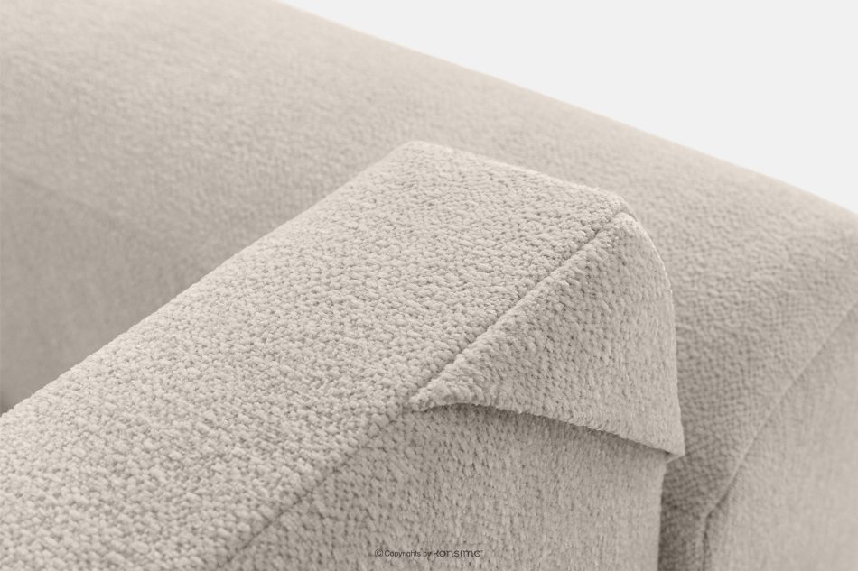 BLUME Modernes Ecksofa aus Chenille-Stoff rechts ecru ecru - Foto 11