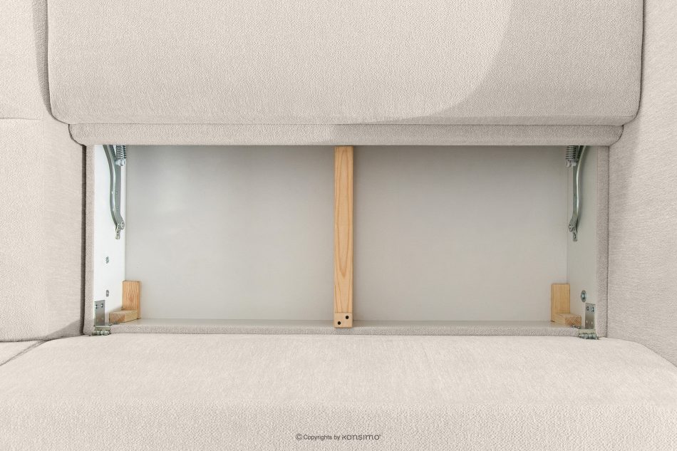 BLUME Modernes Ecksofa aus Chenille-Stoff rechts ecru ecru - Foto 12