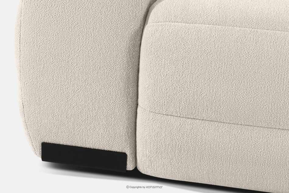 BLUME Modernes Ecksofa aus Chenille-Stoff rechts ecru ecru - Foto 15