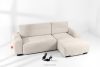 BLUME Modernes Ecksofa aus Chenille-Stoff rechts ecru ecru - Foto 2