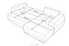 BLUME Modernes Ecksofa aus Chenille-Stoff rechts cremefarben cremefarbe - Foto 19