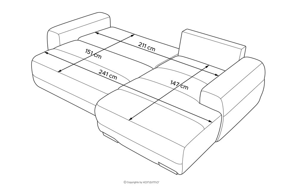 BLUME Modernes Ecksofa aus Chenille-Stoff rechts cremefarben cremefarbe - Foto 18