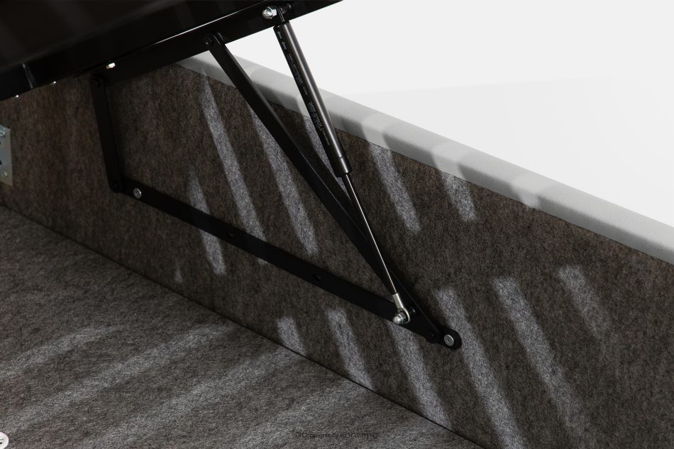 GIZO Polsterbett im Muschel-Design mit Bettkasten 160 cm hellgrau hellgrau - Foto 10