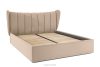 GIZO Polsterbett im Muschel-Design mit Bettkasten 160 cm hellbeige hellbeige - Foto 3