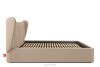 GIZO Polsterbett im Muschel-Design mit Bettkasten 160 cm hellbeige hellbeige - Foto 5