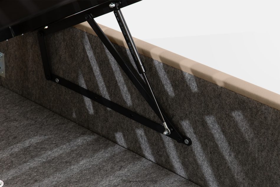 GIZO Polsterbett im Muschel-Design mit Bettkasten 160 cm hellbeige hellbeige - Foto 10