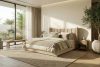 GIZO Polsterbett im Muschel-Design mit Bettkasten 160 cm hellbeige hellbeige - Foto 16