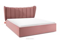 Polsterbett im Muschel-Design mit Bettkasten 160 cm rosa