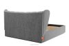 GIZO Polsterbett im Muschel-Design mit Bettkasten 180 cm hellgrau hellgrau - Foto 6