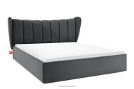 Polsterbett im Muschel-Design mit Bettkasten 180 cm dunkelgrau