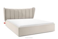 Polsterbett im Muschel-Design mit Bettkasten 180 cm cremefarben