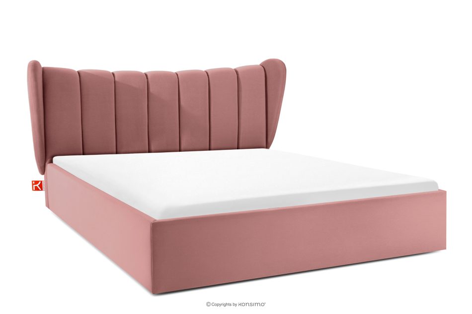 GIZO Polsterbett im Muschel-Design mit Bettkasten 180 cm rosa rosa - Foto 0